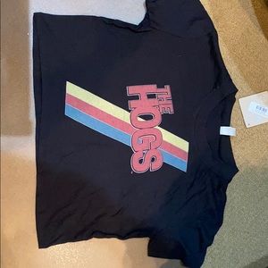 U of Arkansas Natural Threads Cropped Band Tee